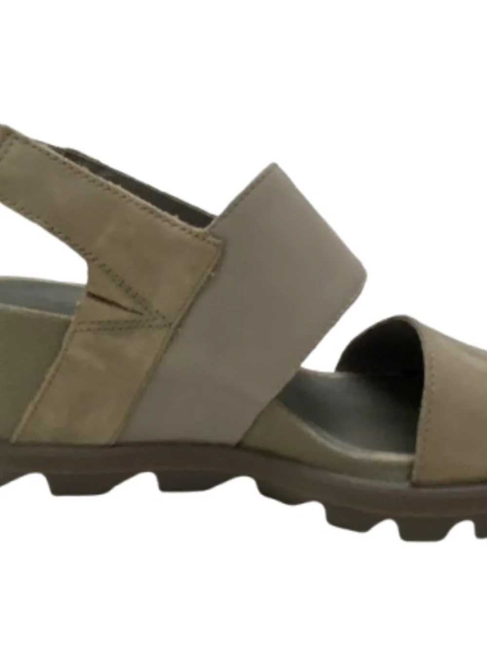 Sorel Joanie II Leather Slingback Wedge Sandals - Olive Green / Sage